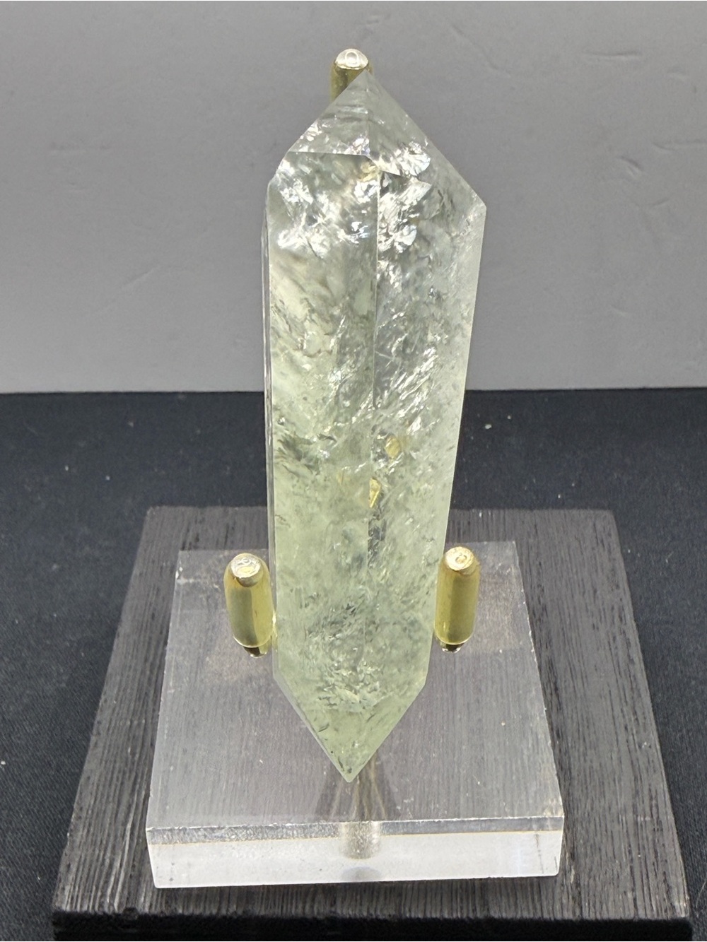 Double-Terminated Prasolite Quartz Tower